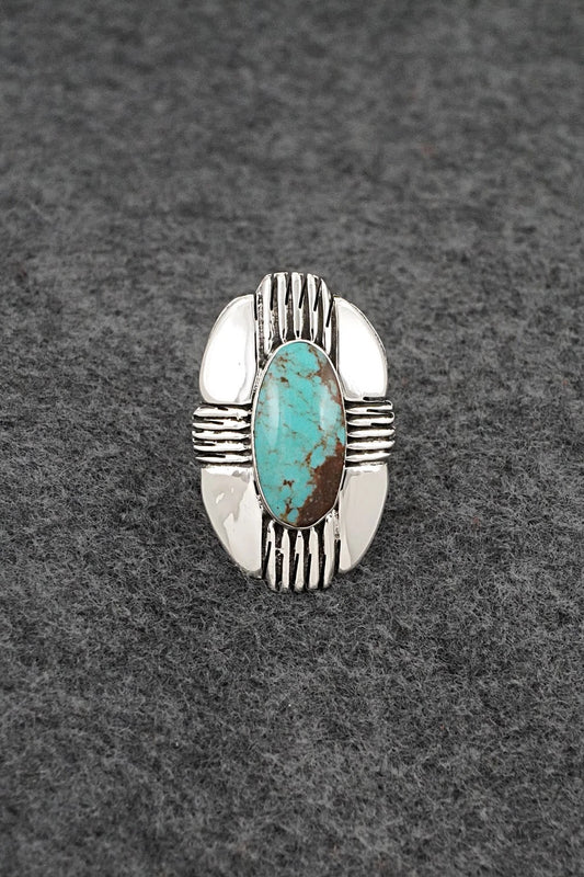 Turquoise & Sterling Silver Ring - Mike Smith - Size 6