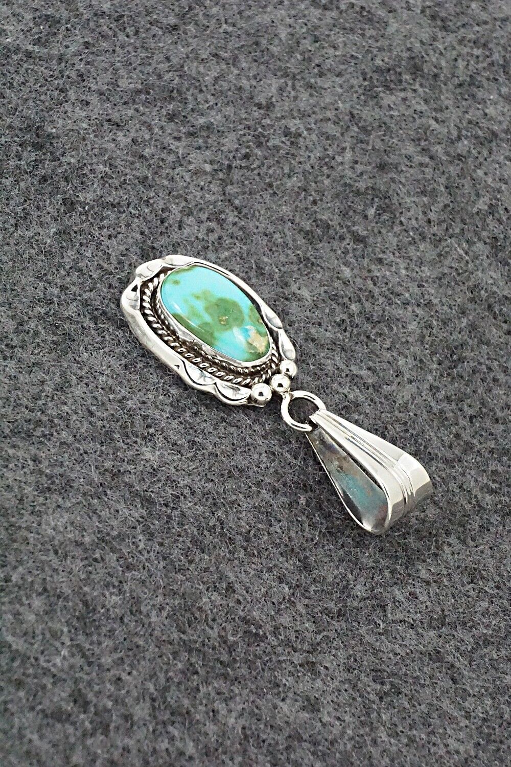 Turquoise & Sterling Silver Pendant - Samuel Yellowhair