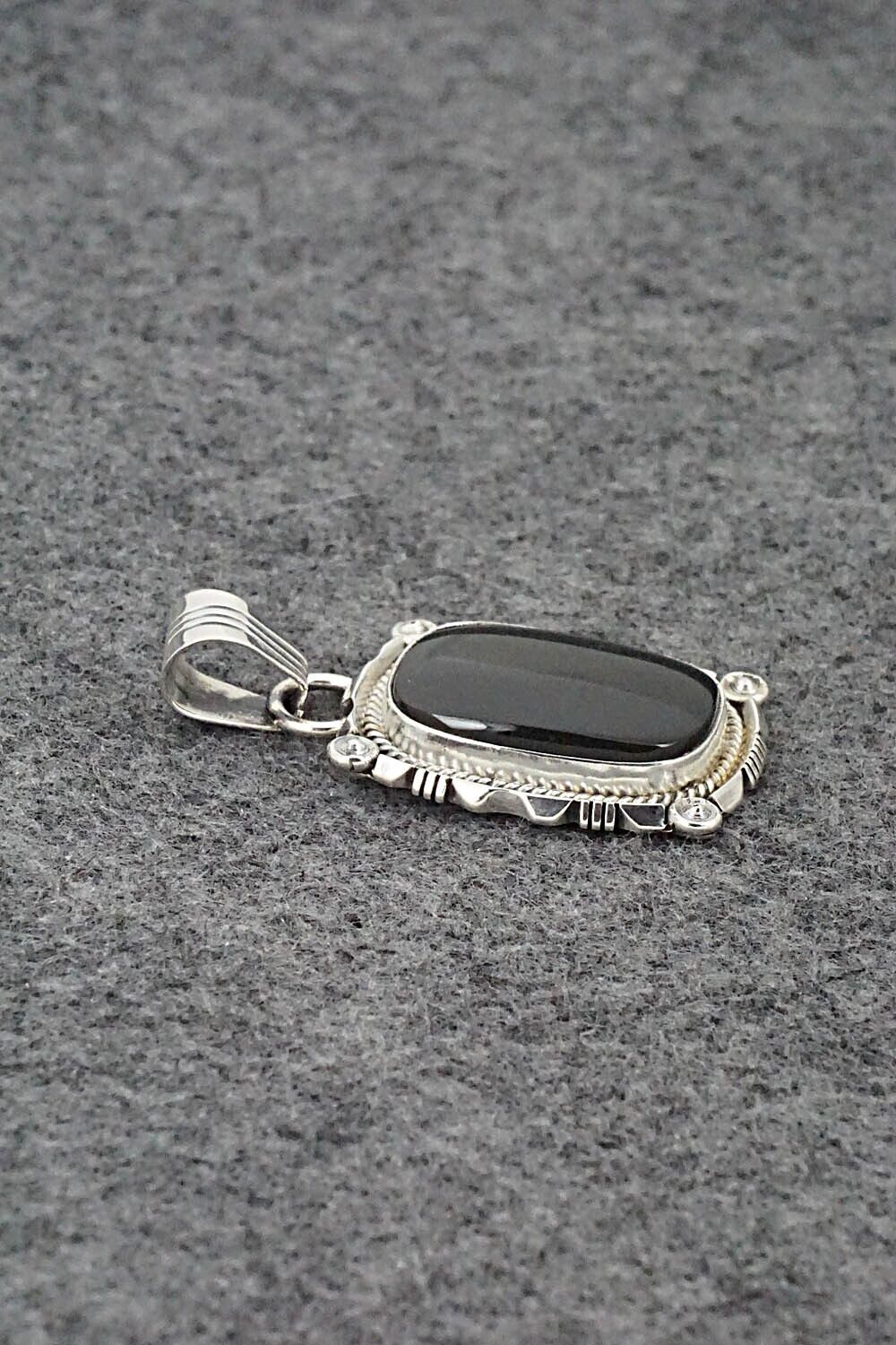 Onyx & Sterling Silver Pendant - Sharon McCarthy