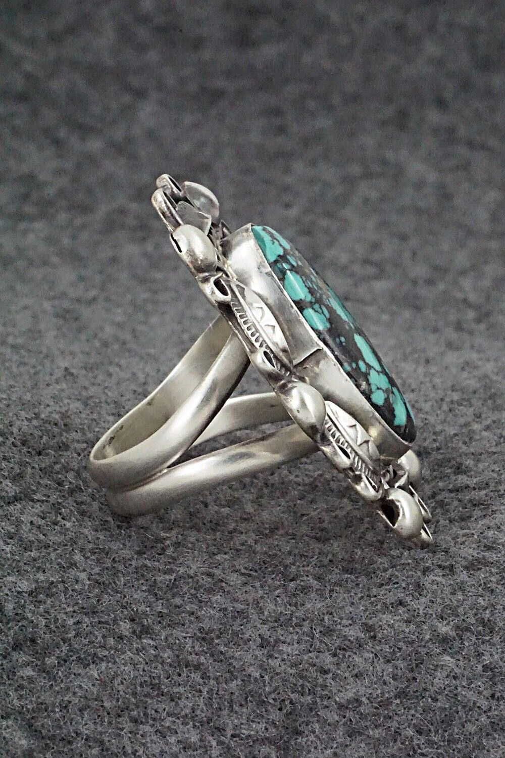 Turquoise & Sterling Silver Ring - Wilson Dawes - Size 10