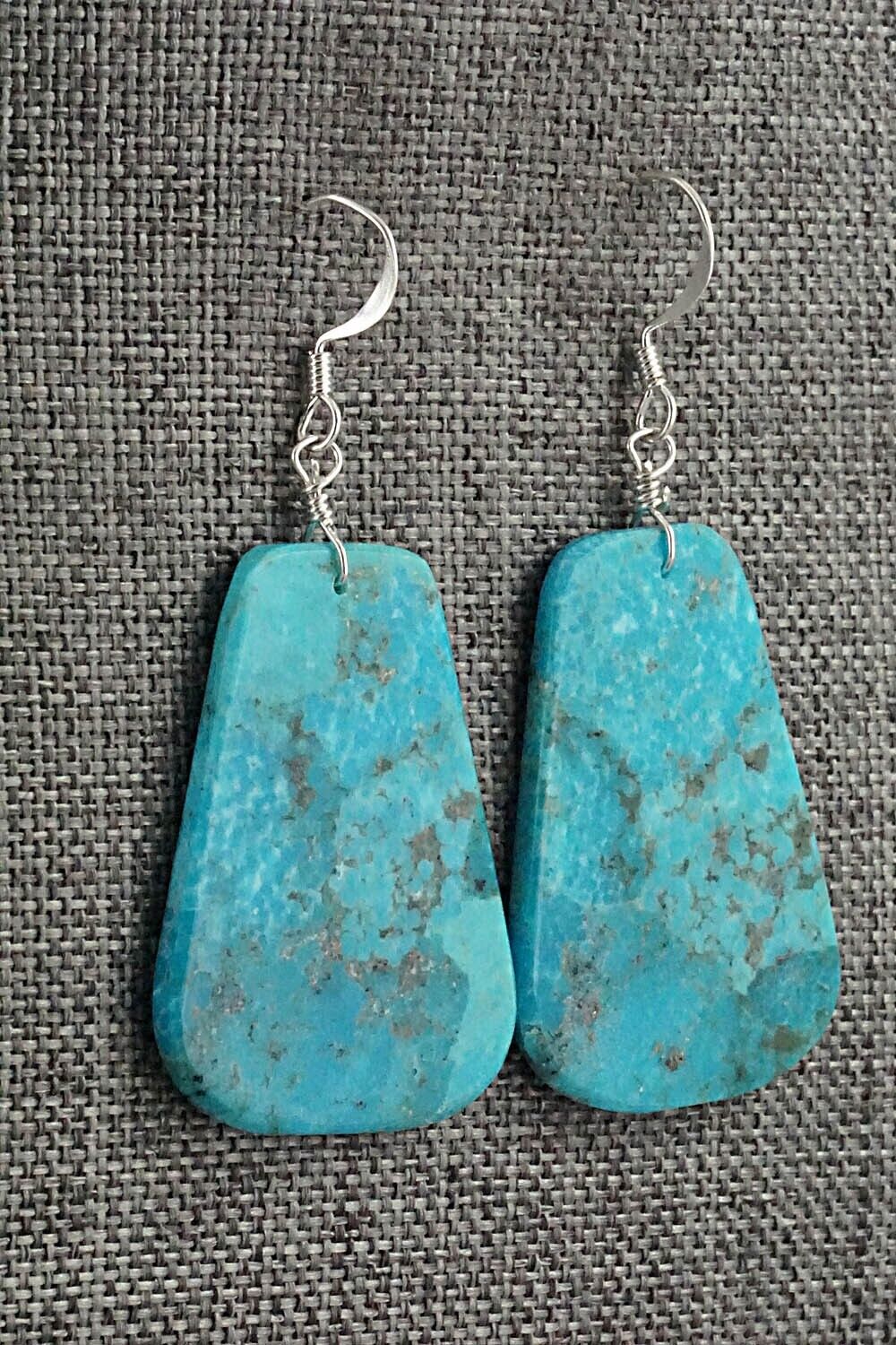 Turquoise & Sterling Silver Earrings - Lupe Lovato
