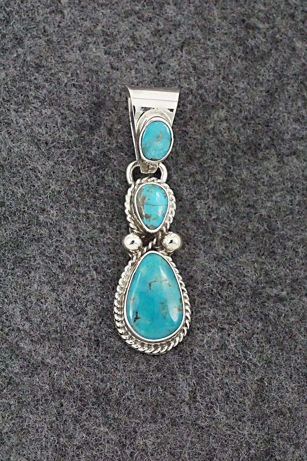 Turquoise & Sterling Silver Pendant - Kathleen Livingston