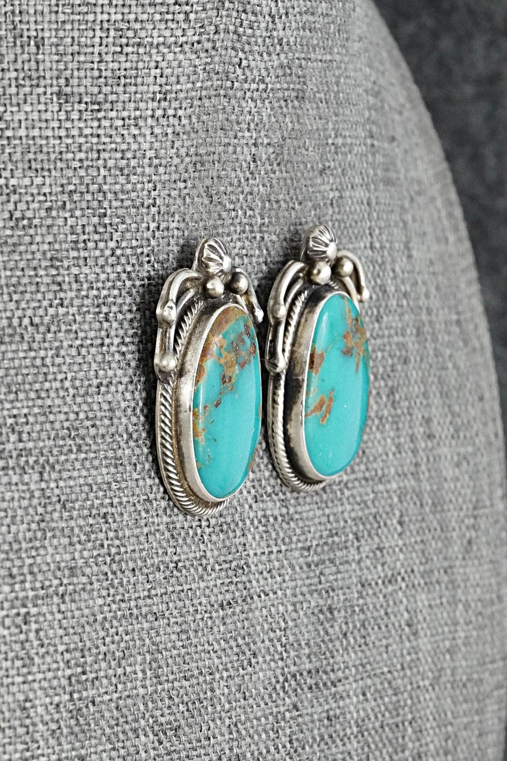 Turquoise & Sterling Silver Earrings - Kathleen Livingston