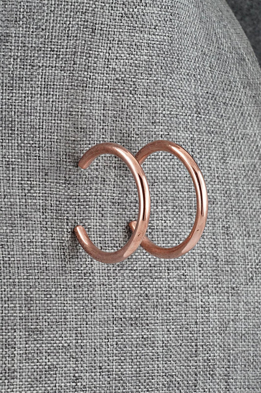 Copper Hoop Earrings - Elaine Tahe