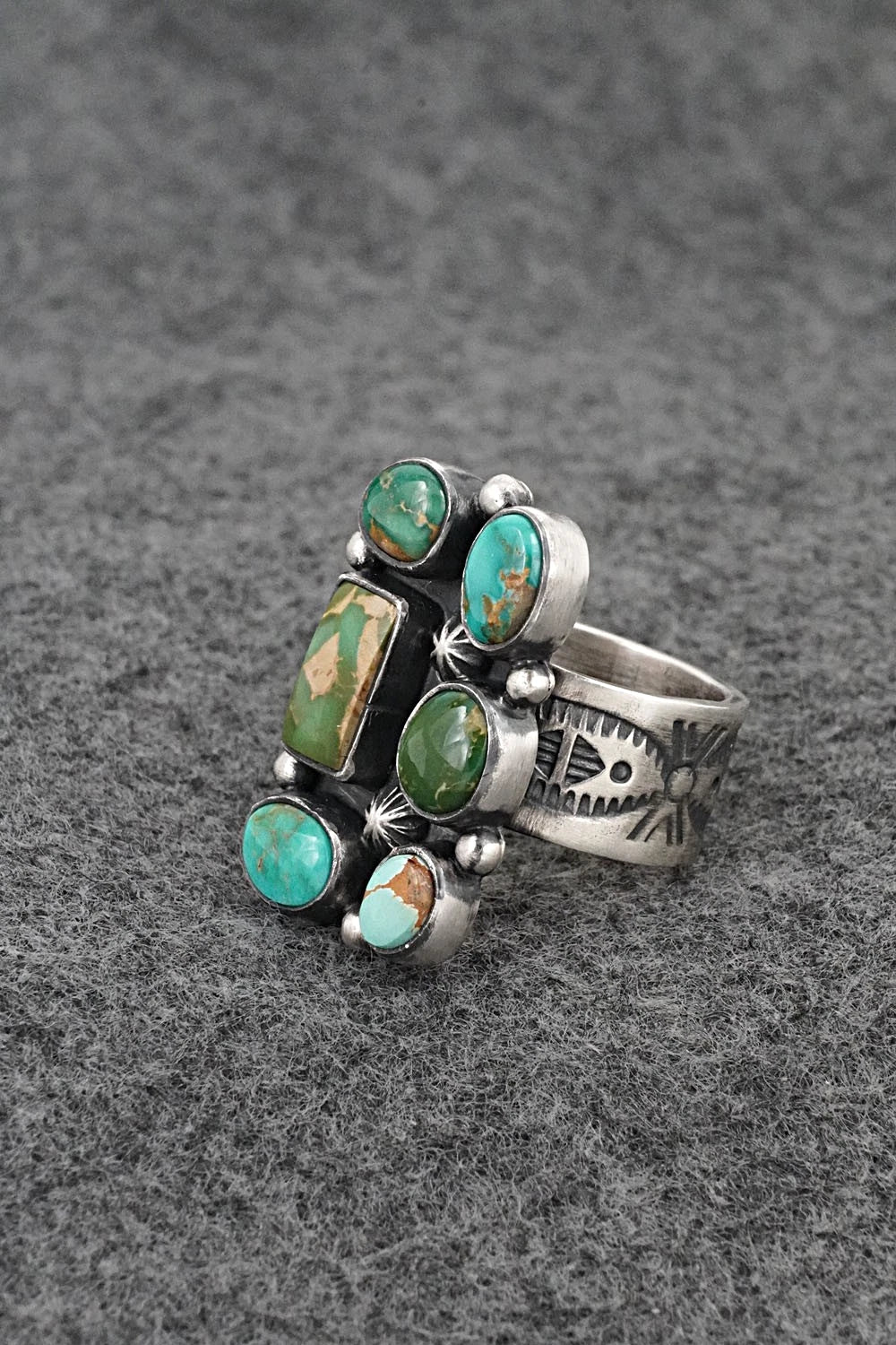 Turquoise & Sterling Silver Ring - Angela Martin - Size 6