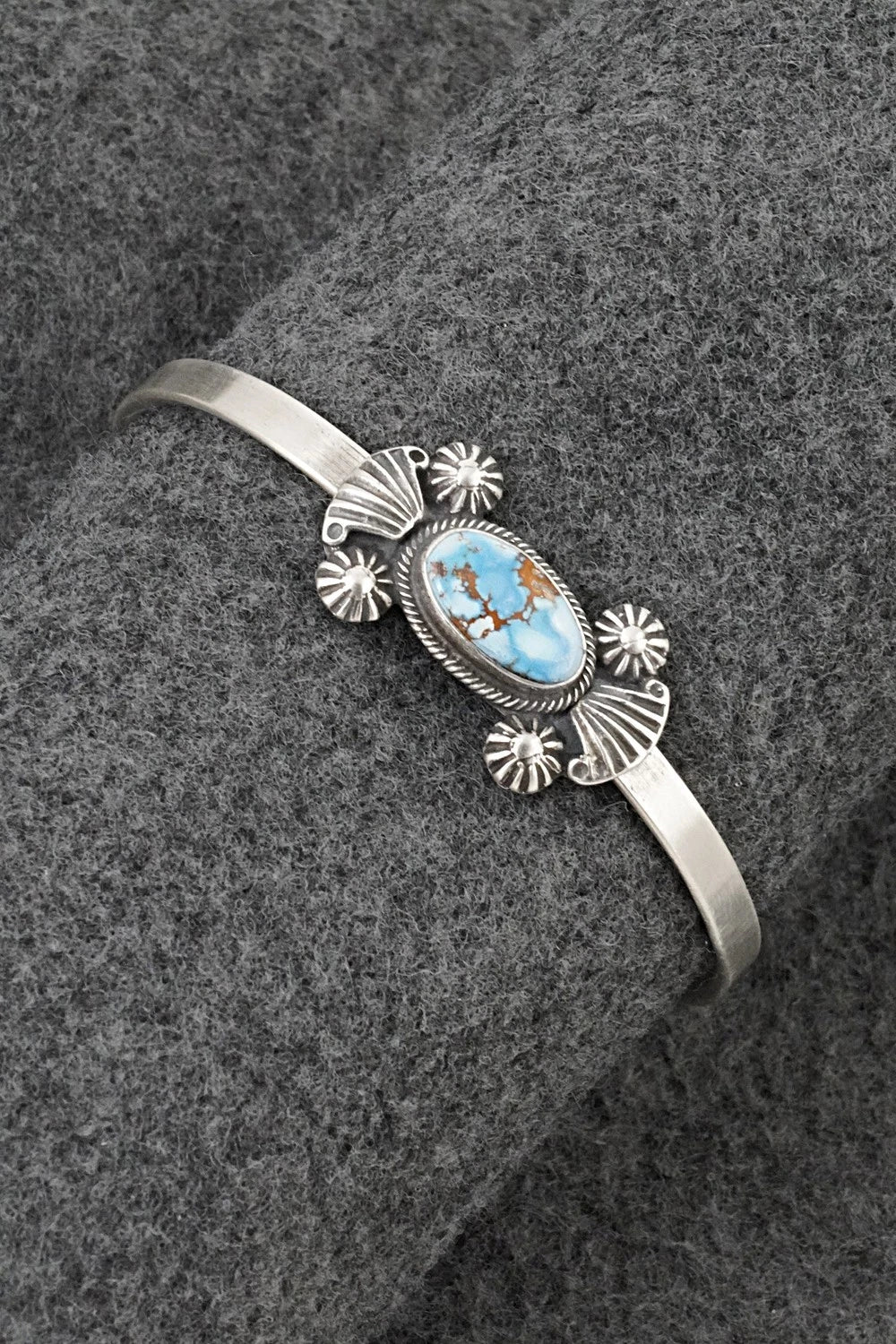 Turquoise & Sterling Silver Bracelet - Genevieve Francisco