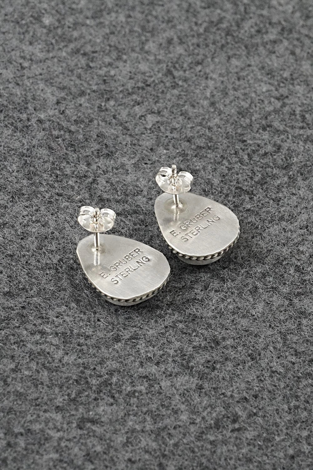 Turquoise & Sterling Silver Earrings - Eugene Gruber