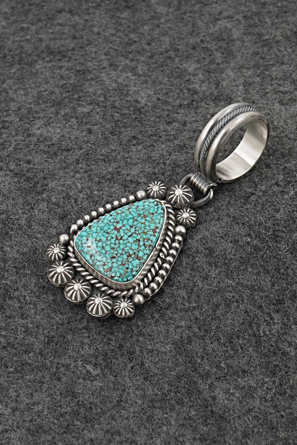 Turquoise & Sterling Silver Pendant - Michael Calladitto