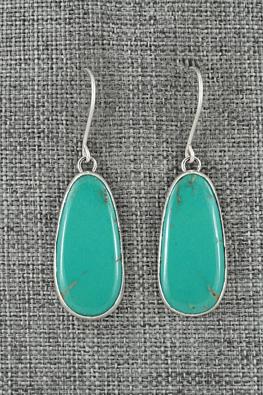 Turquoise & Sterling Silver Earrings - Eugene Gruber