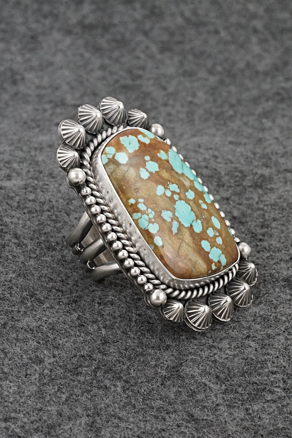 Turquoise & Sterling Silver Ring - Michael Calladitto - Size 7.5
