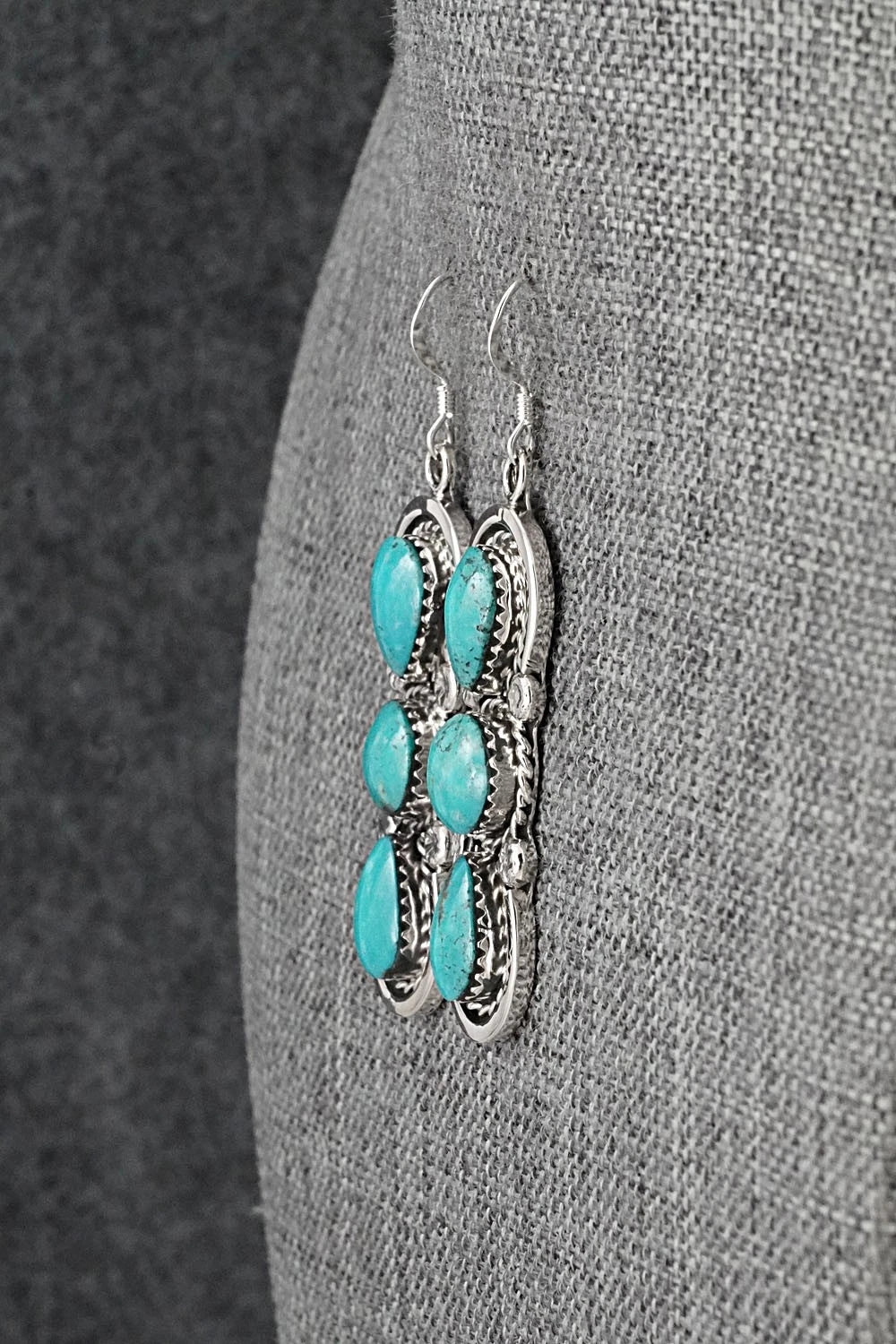 Turquoise & Sterling Silver Earrings - Marie Bahe