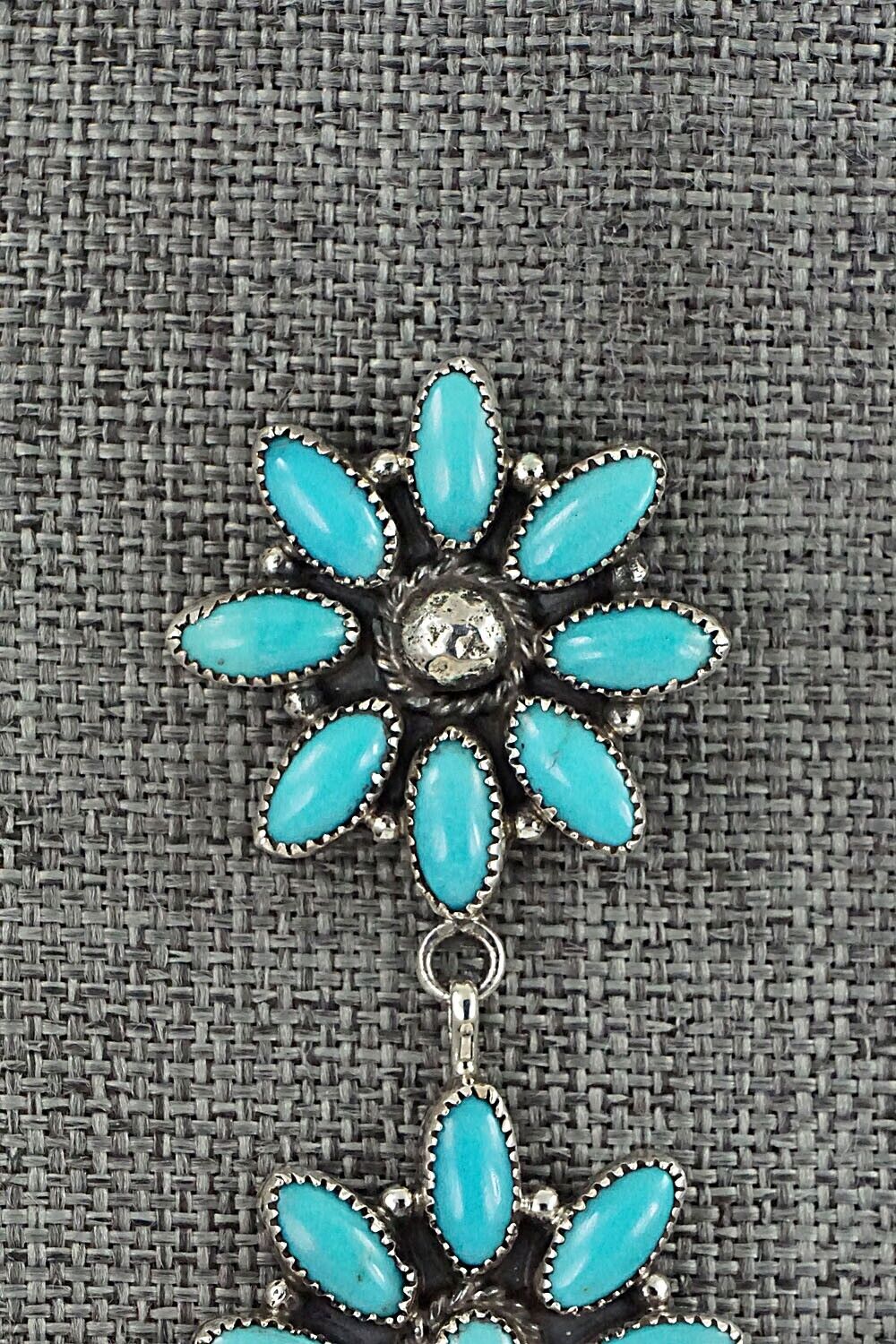Turquoise & Sterling Silver Earrings - Anthony Skeets