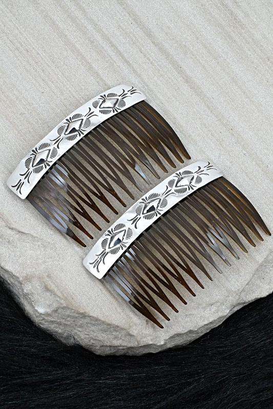 Sterling Silver Hair Combs - Bertha Begay