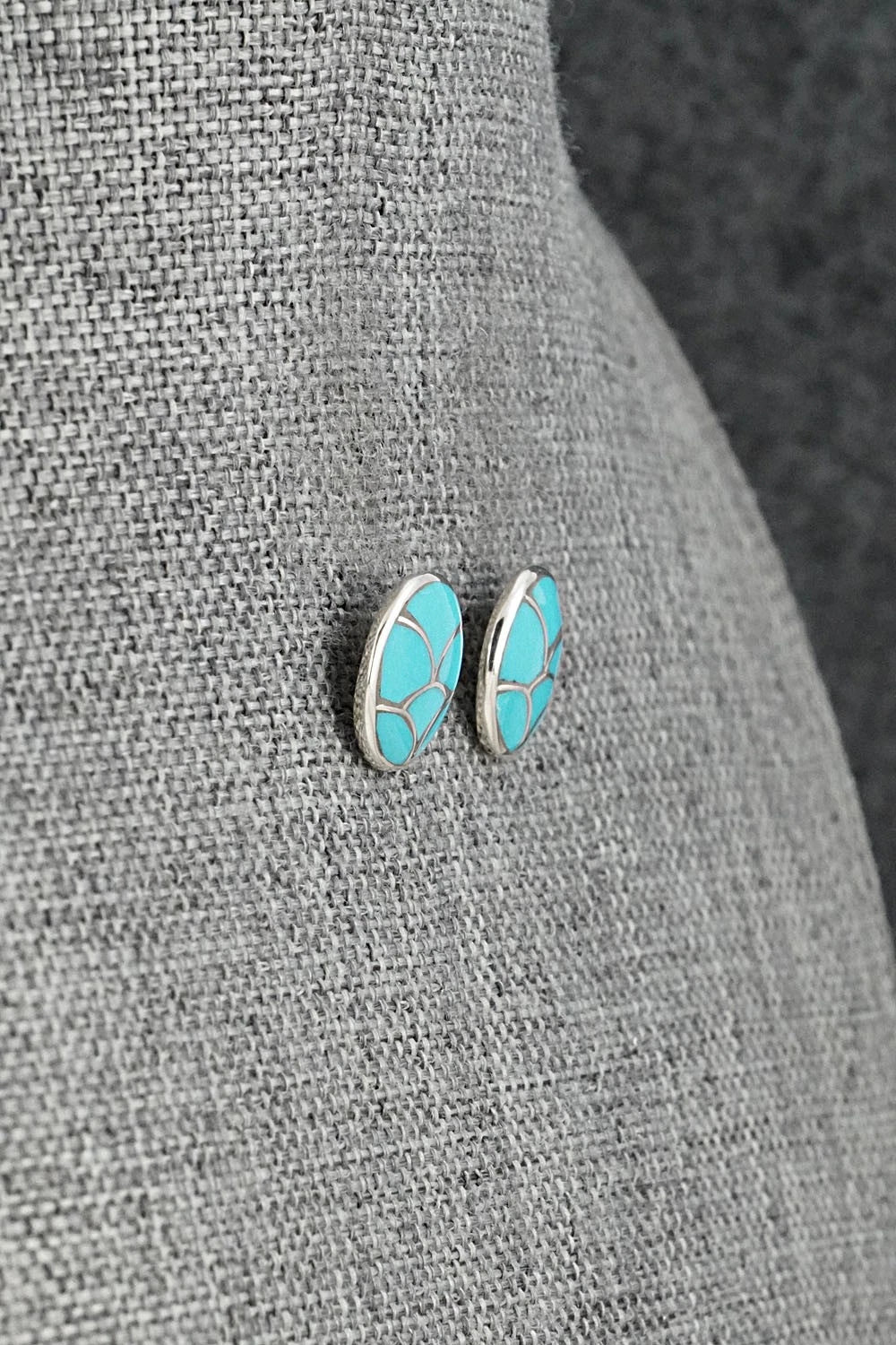 Turquoise & Sterling Silver Earrings - Orena Leekya