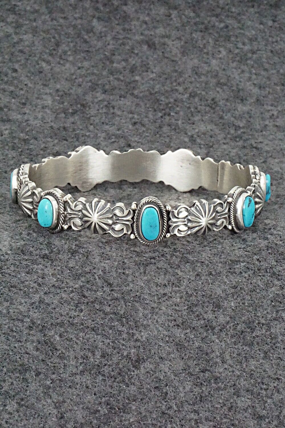Turquoise & Sterling Silver Bangle Bracelet - Thomas Yazzie