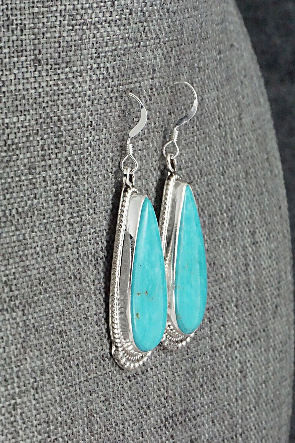 Turquoise & Sterling Silver Earrings - Verley Betone