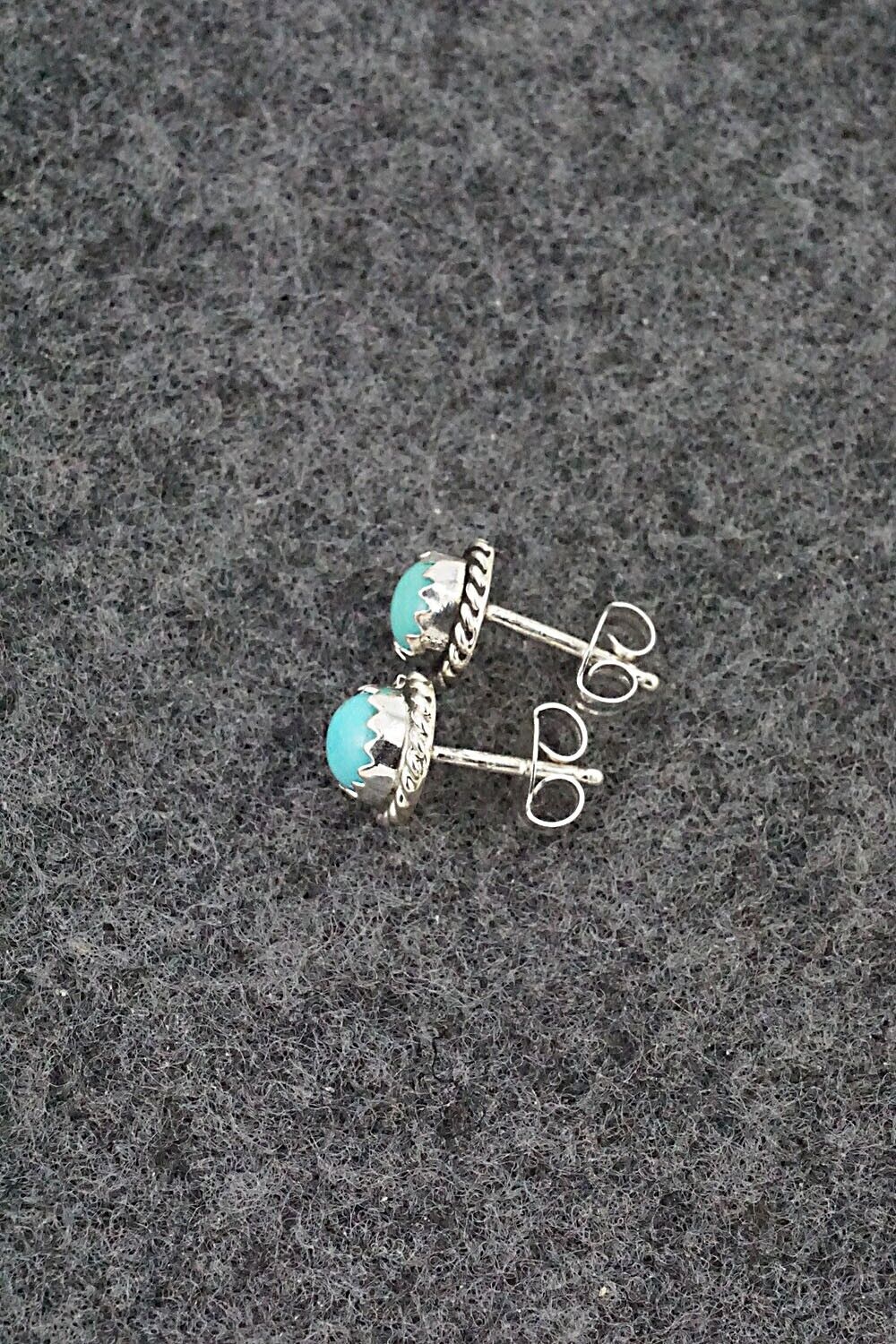Turquoise and Sterling Silver Earrings - Esther White