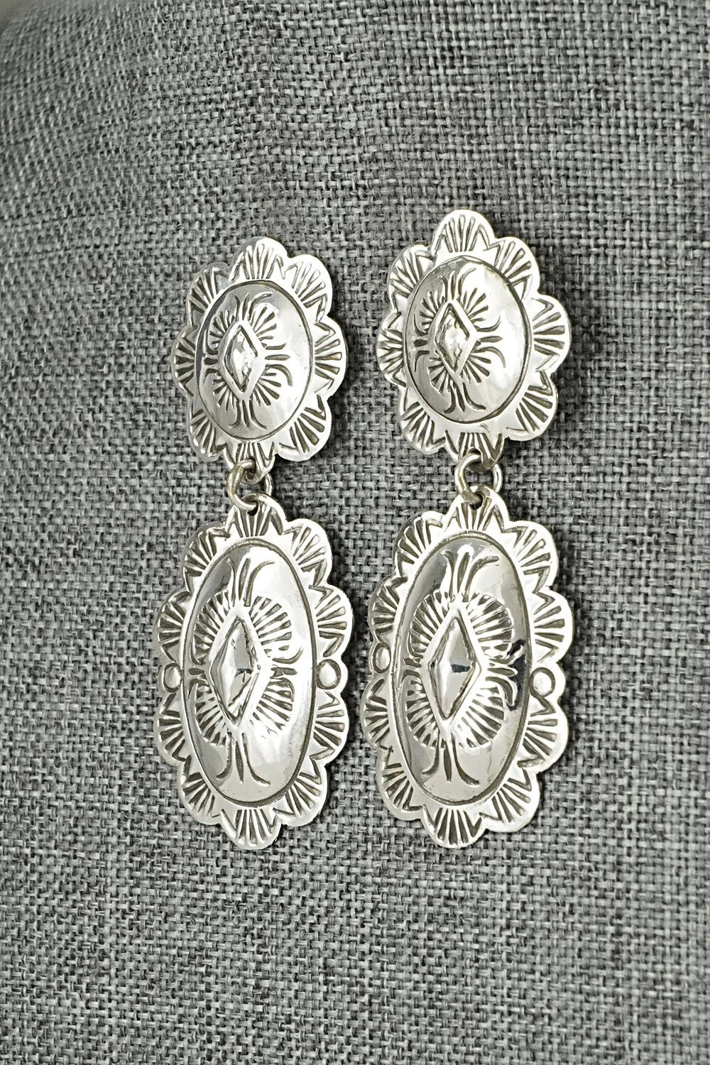 Sterling Silver Earrings - Bertha Begay