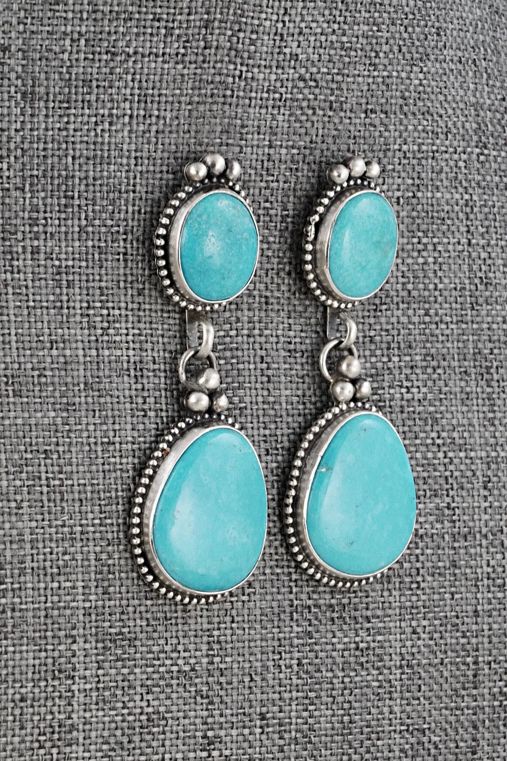 Turquoise & Sterling Silver Earrings - Betty Tom