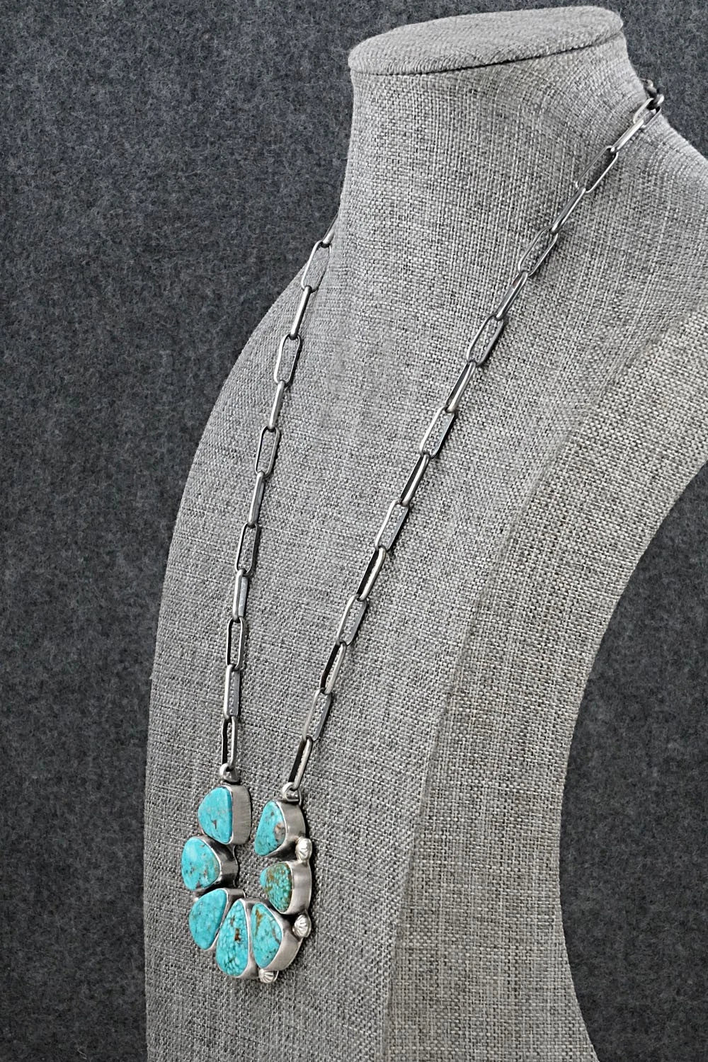 Turquoise & Sterling Silver Necklace - Kathleen Livingston