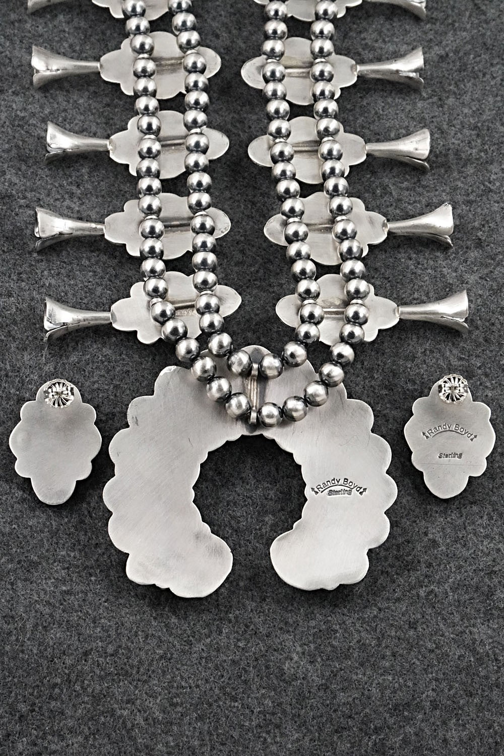 Turquoise & Sterling Silver Squash Blossom Set - Randy Boyd