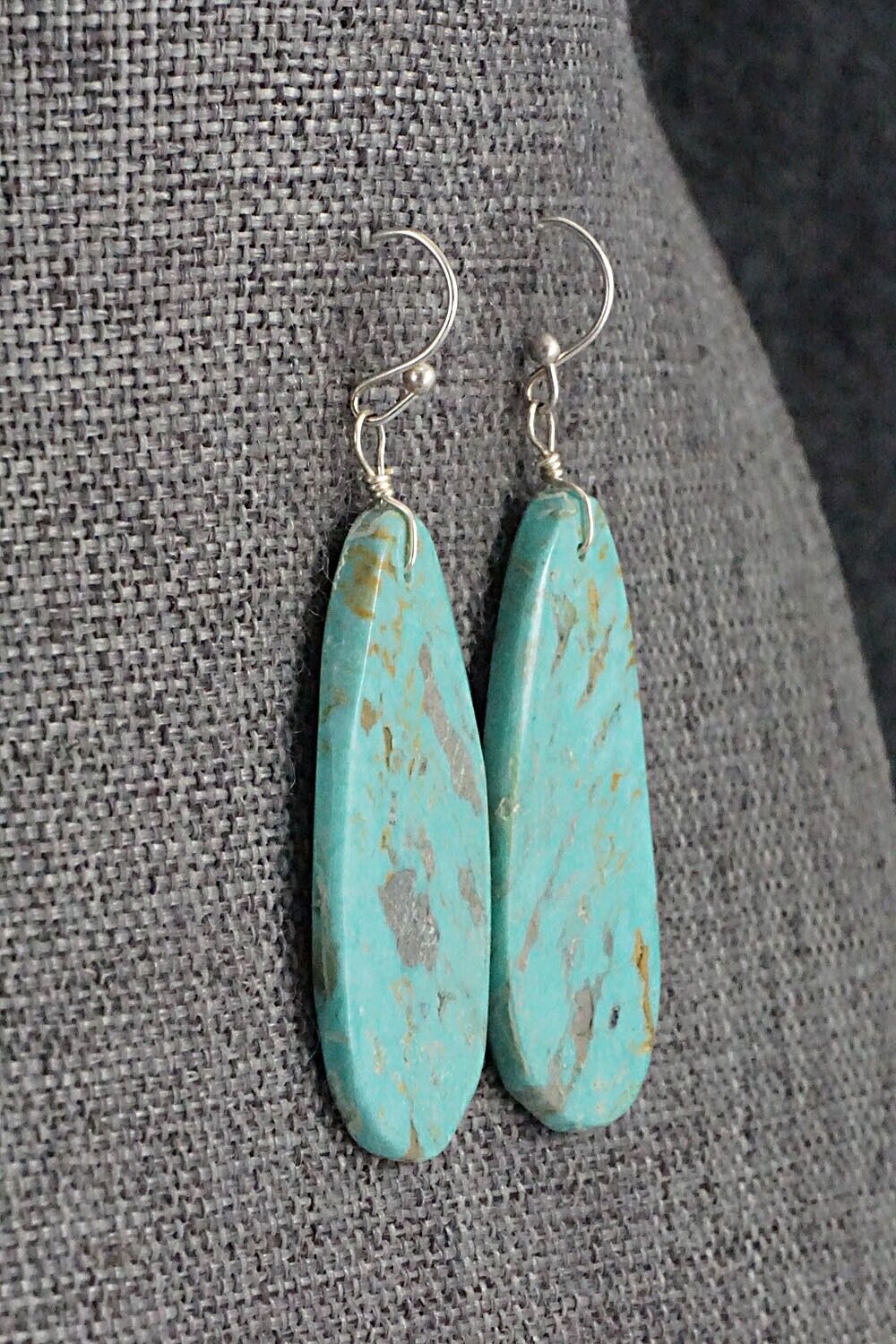 Turquoise & Sterling Silver Earrings - Joe Garcia