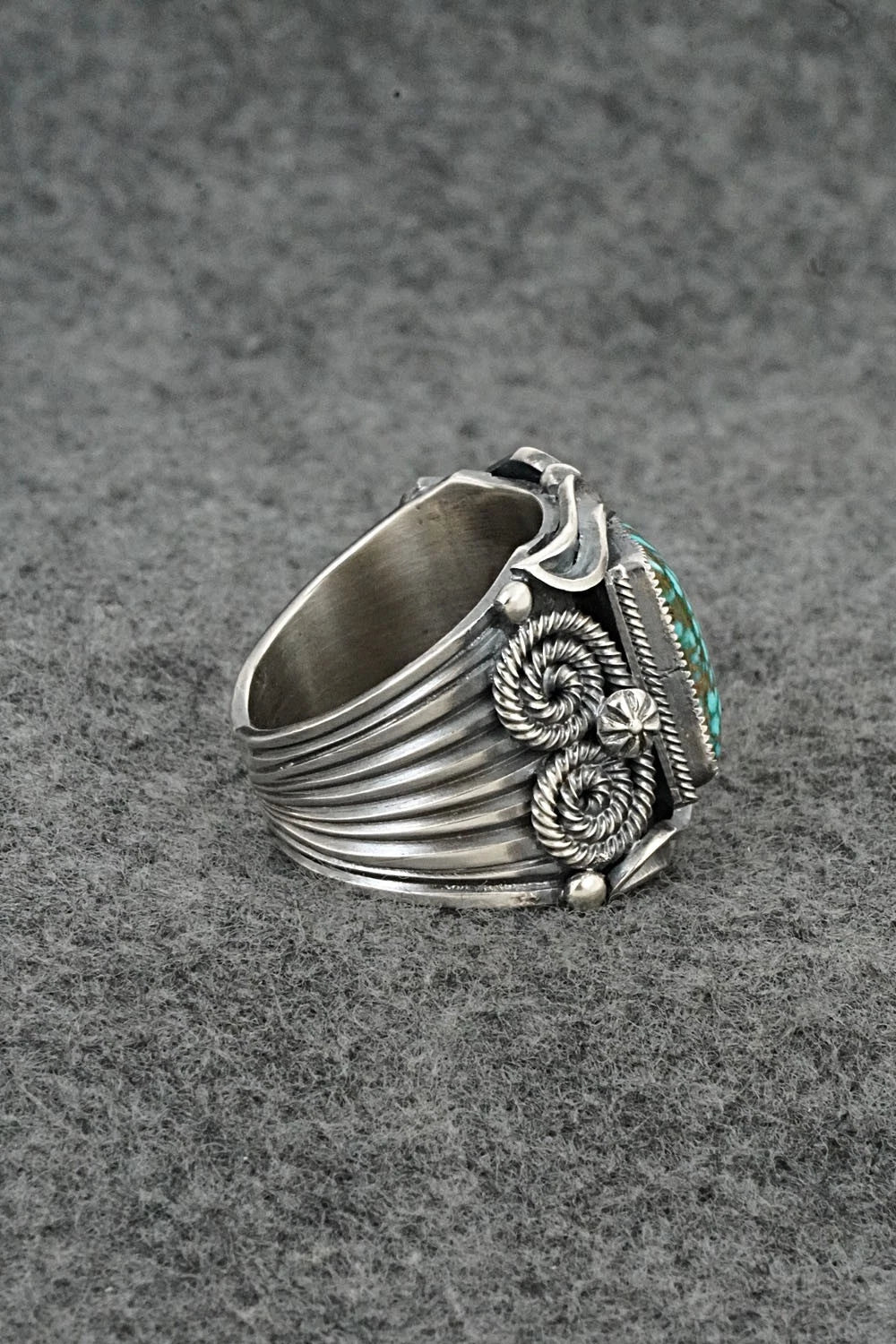 Turquoise & Sterling Silver Ring - Delbert Gordon - Size 11.5