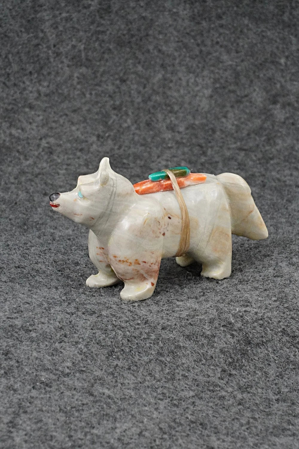 Wolf Zuni Fetish Carving - Freddie Leekya