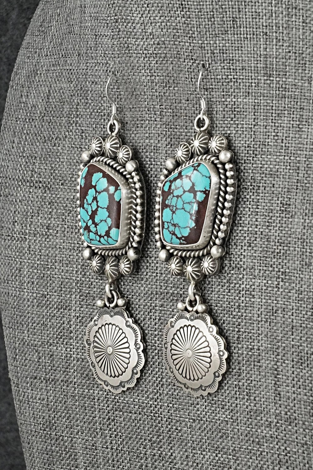 Turquoise & Sterling Silver Earrings - Michael Calladitto