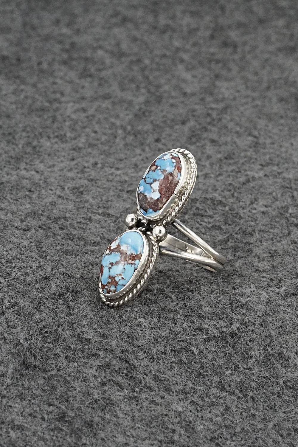 Turquoise & Sterling Silver Ring - Eugene Gruber - Size 9