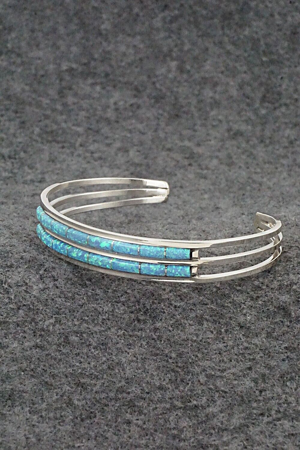 Opalite & Sterling Silver Inlay Bracelet - Anson Wallace