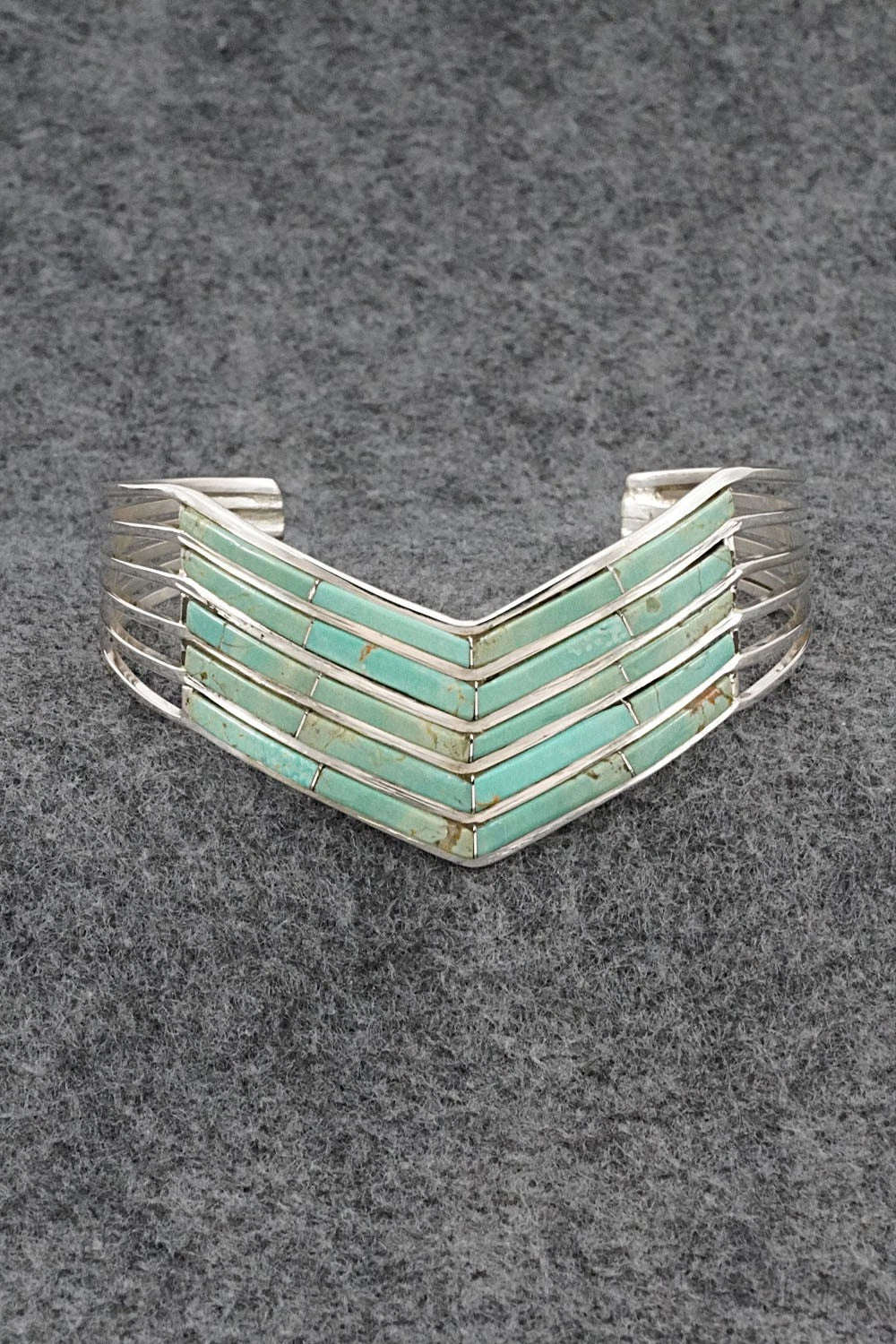 Turquoise & Sterling Silver Inlay Bracelet - Jamie Johnson