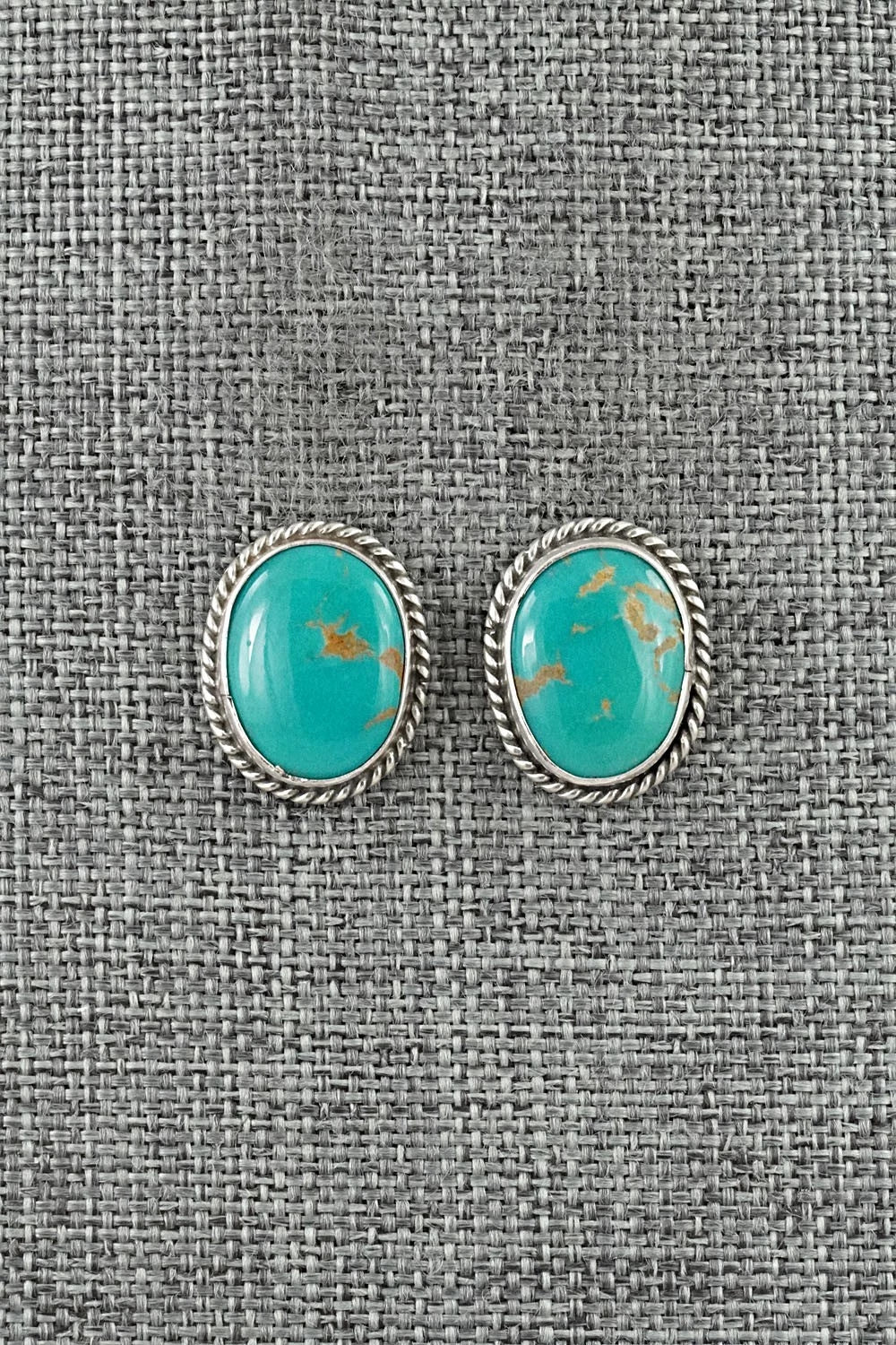 Turquoise & Sterling Silver Earrings - Rosemary Saunders