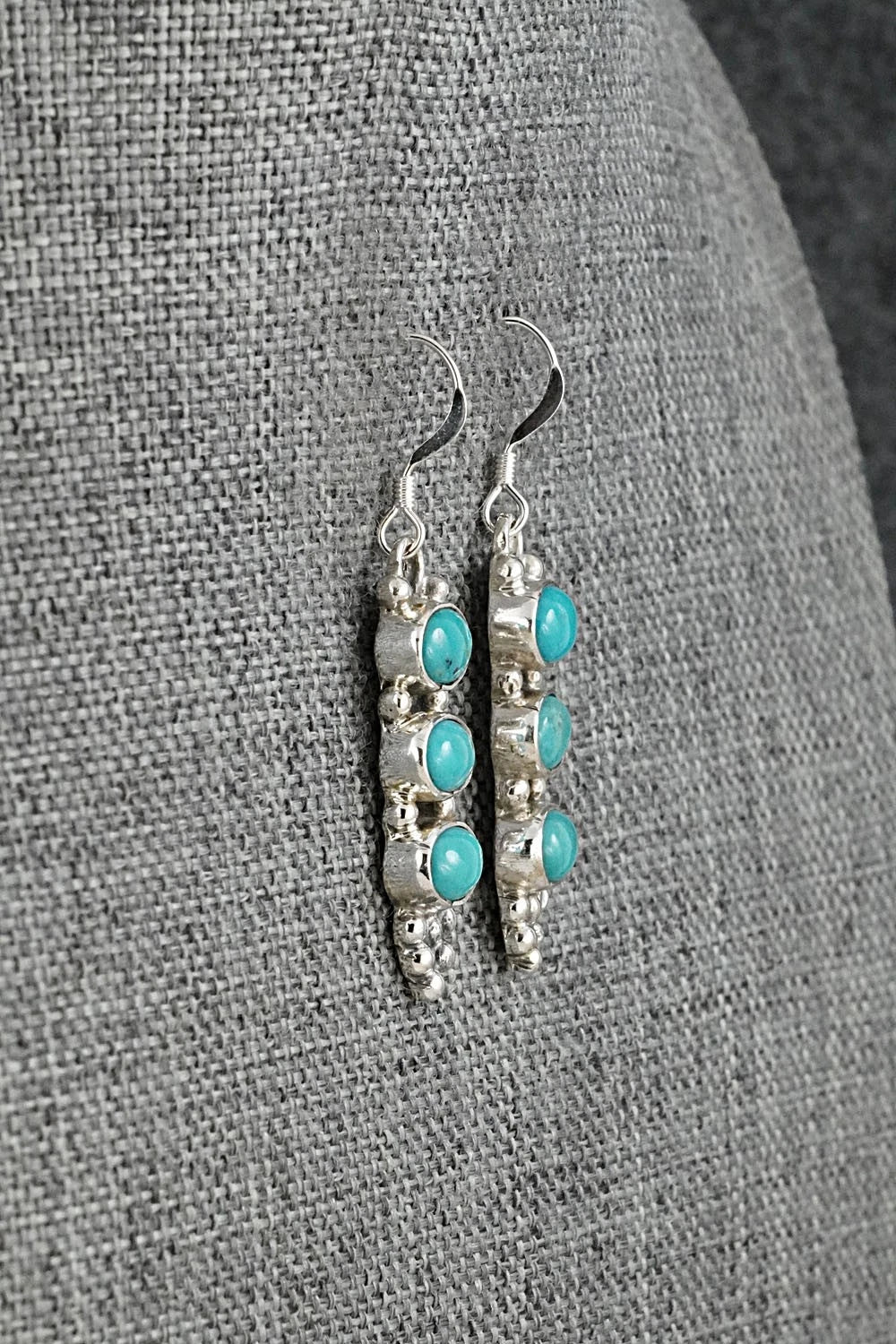Turquoise & Sterling Silver Earrings - Gary Shorty