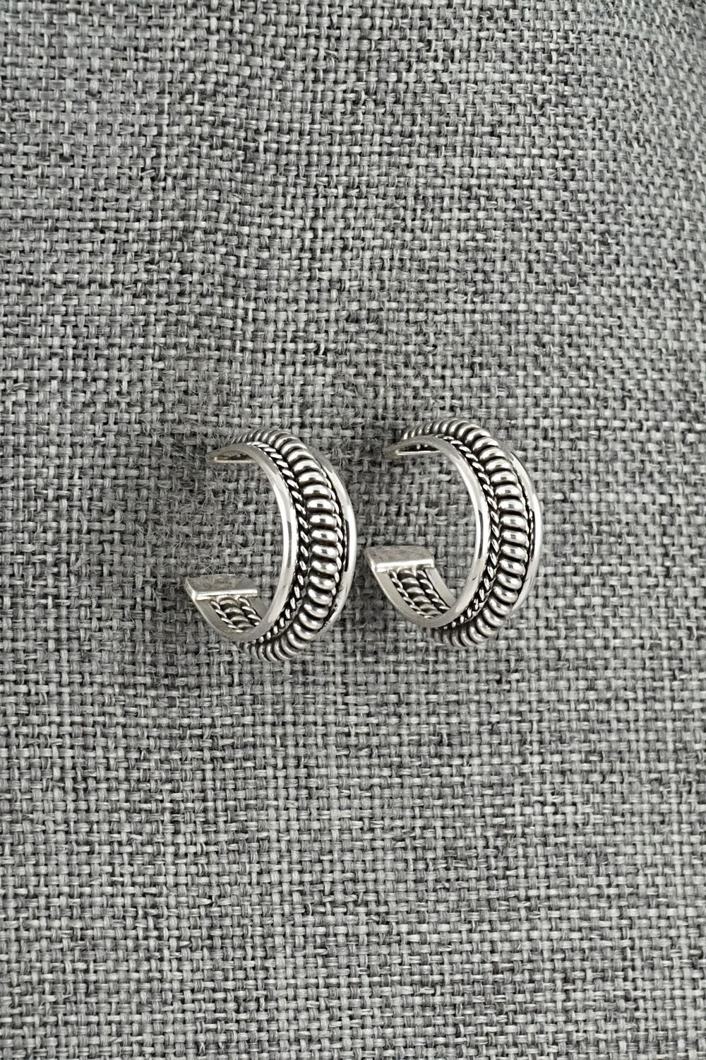 Sterling Silver Hoop Earrings - Elaine Tahe