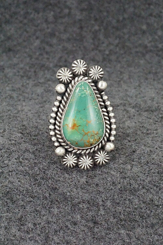 Turquoise & Sterling Silver Ring - Michael Calladitto - Size 7.5