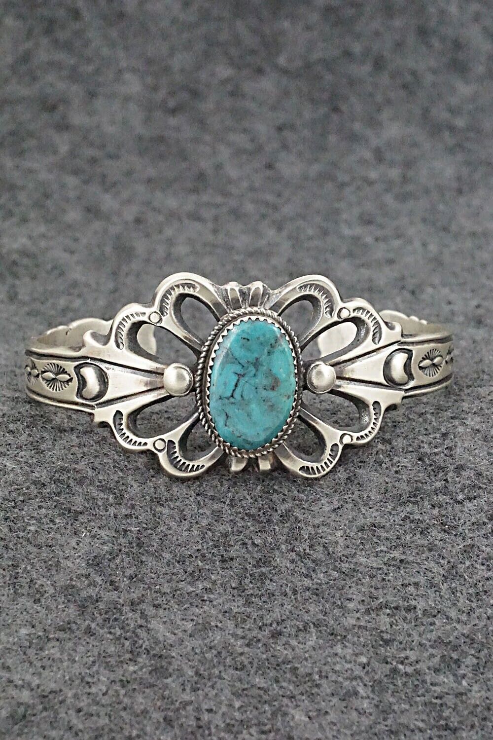 Turquoise & Sterling Silver Bracelet - Valerie Cayatineto