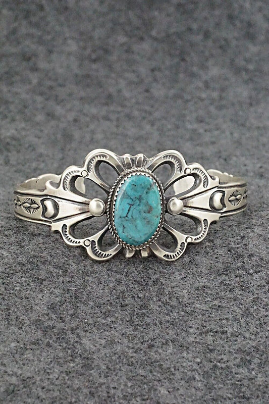 Turquoise & Sterling Silver Bracelet - Valerie Cayatineto
