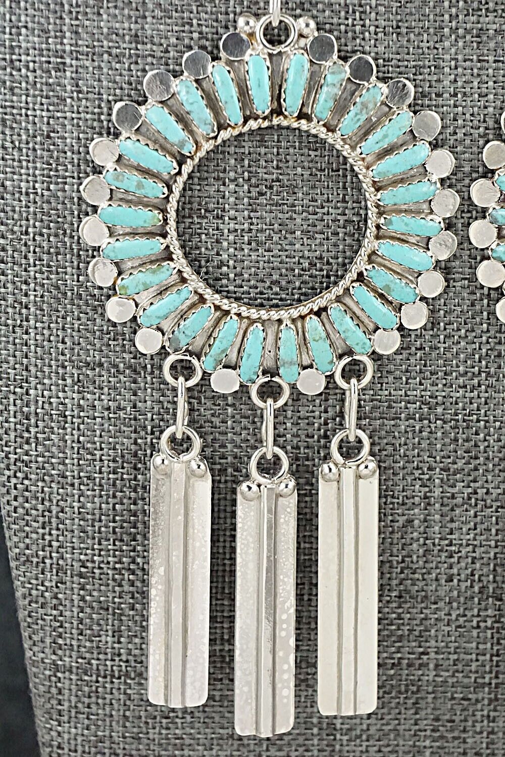 Turquoise and Sterling Silver Earrings - Virginia Byjoe