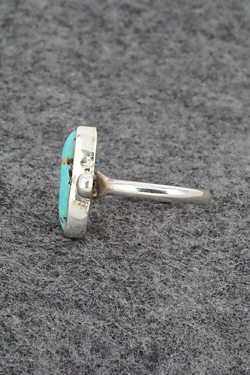 Turquoise & Sterling Silver Ring - Priscilla Reeder - Size 7.5