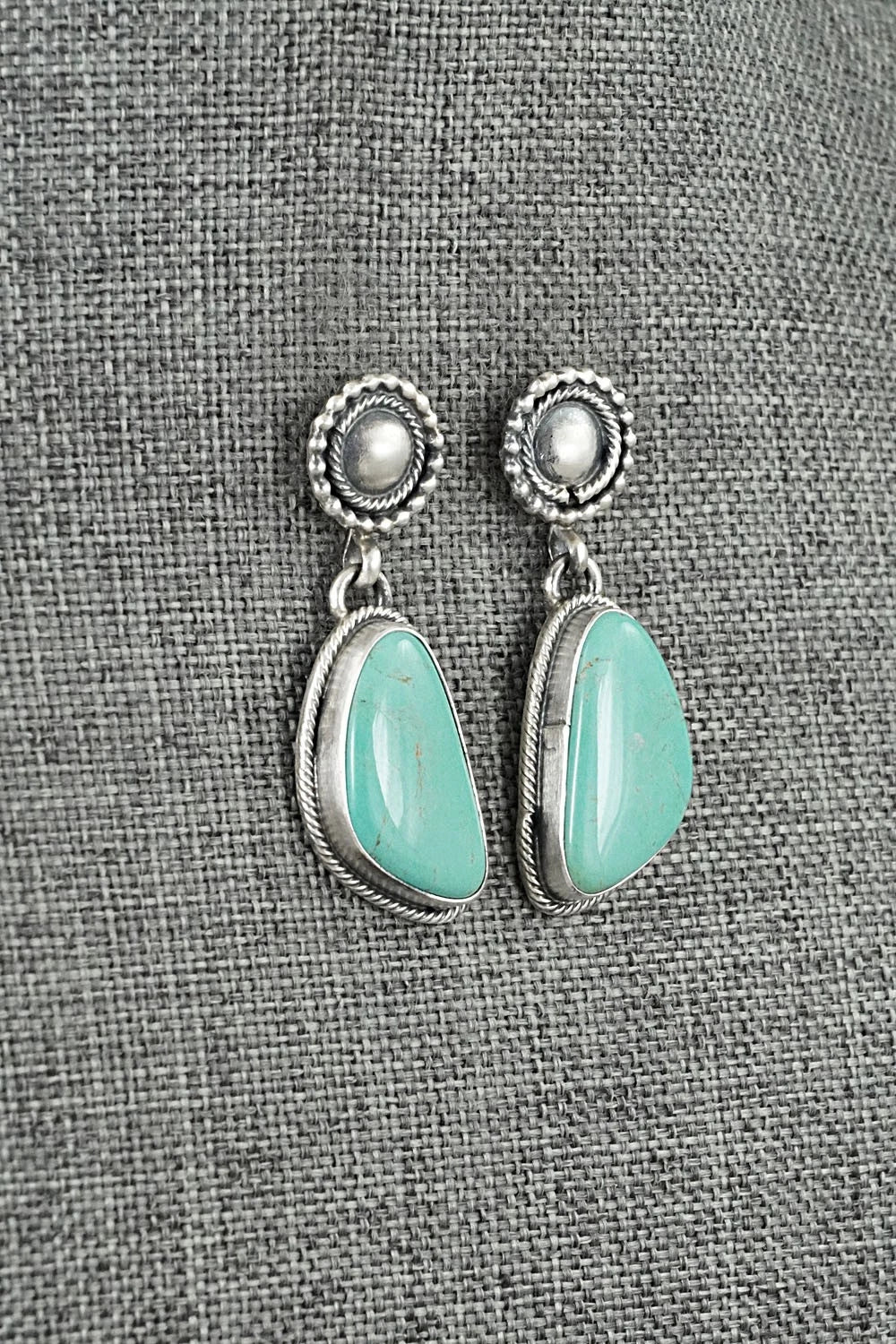 Turquoise & Sterling Silver Earrings - Darrin Livingston