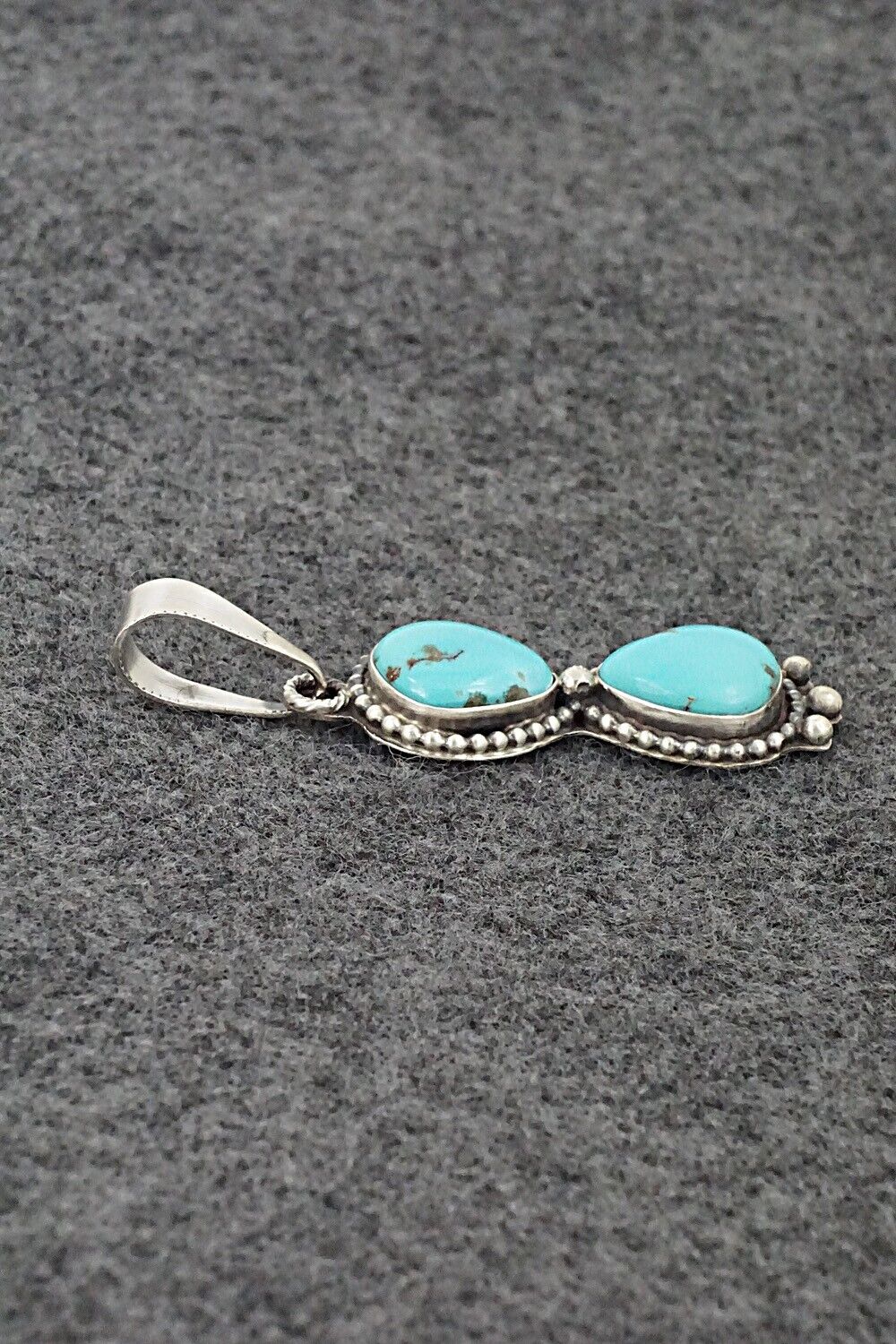 Turquoise & Sterling Silver Pendant - Jimmy Garcia