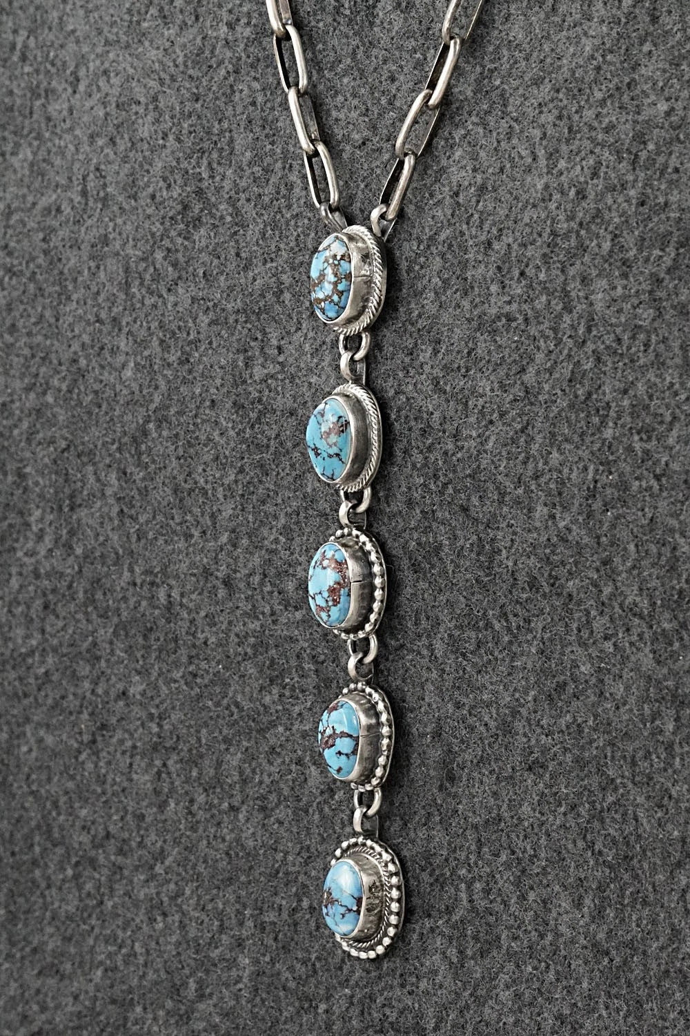 Turquoise & Sterling Silver Necklace - Bobby Johnson