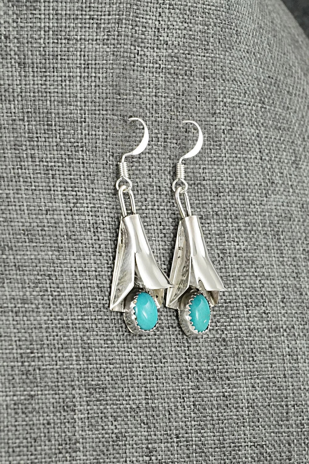 Turquoise & Sterling Silver Earrings - Louise Yazzie