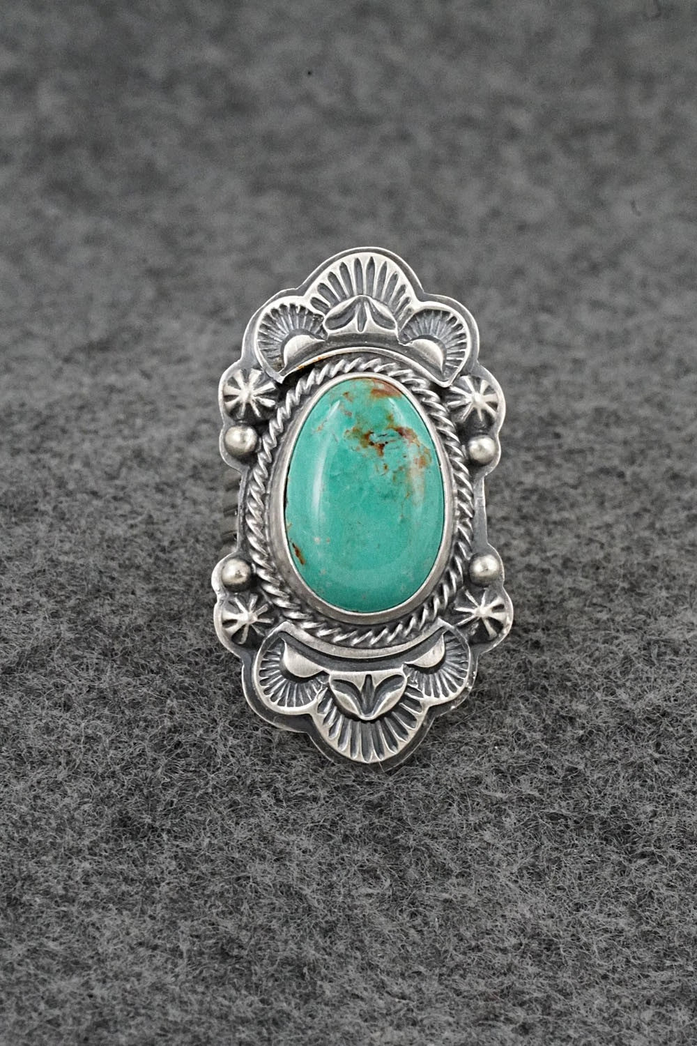 Turquoise & Sterling Silver Ring - Randy Boyd - Size 7.5