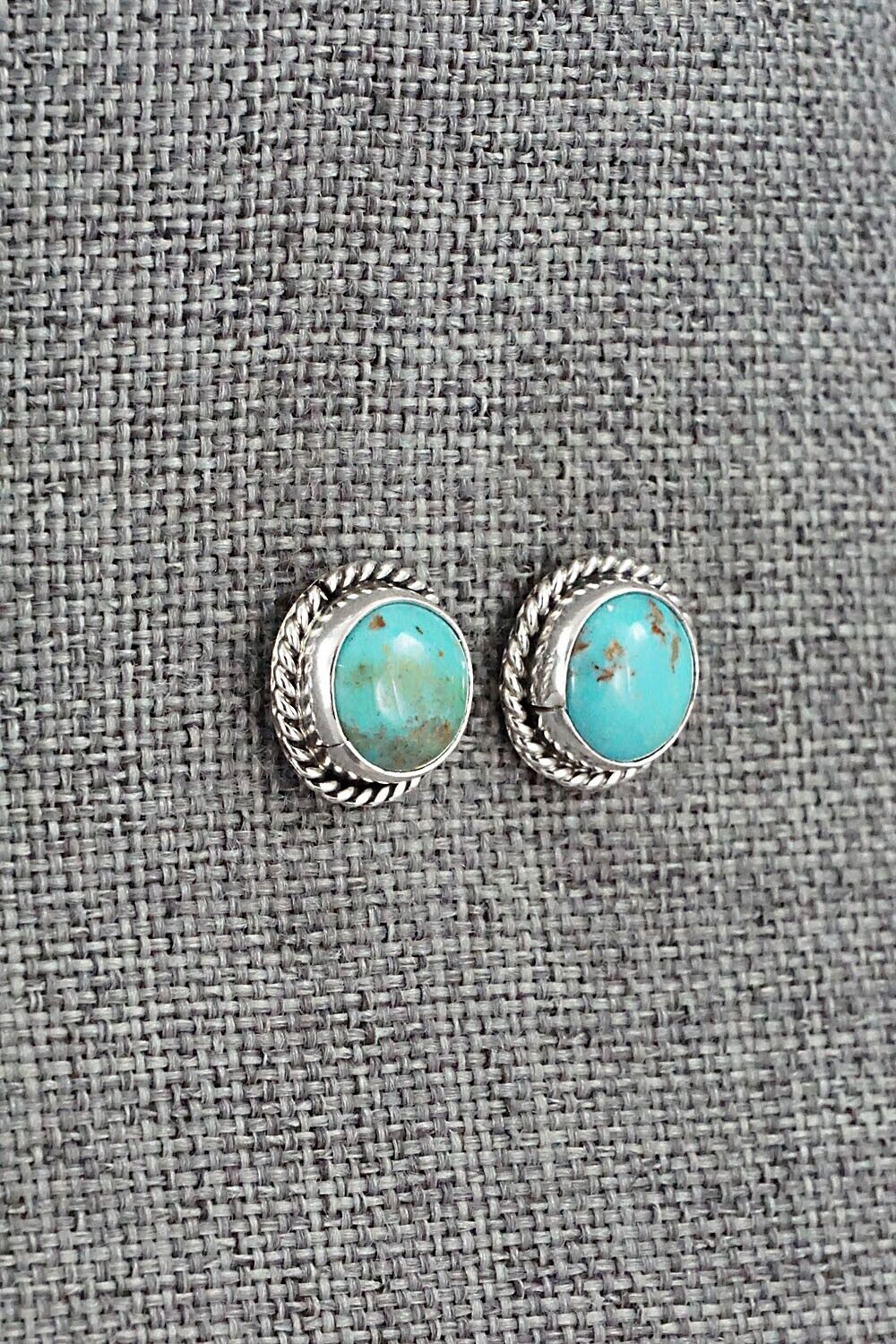 Turquoise & Sterling Silver Earrings - Marco Begaye