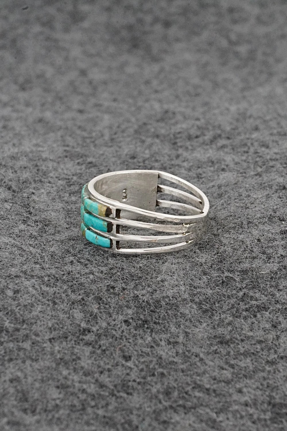 Turquoise & Sterling Silver Ring - Jamie Johnson - Size 9