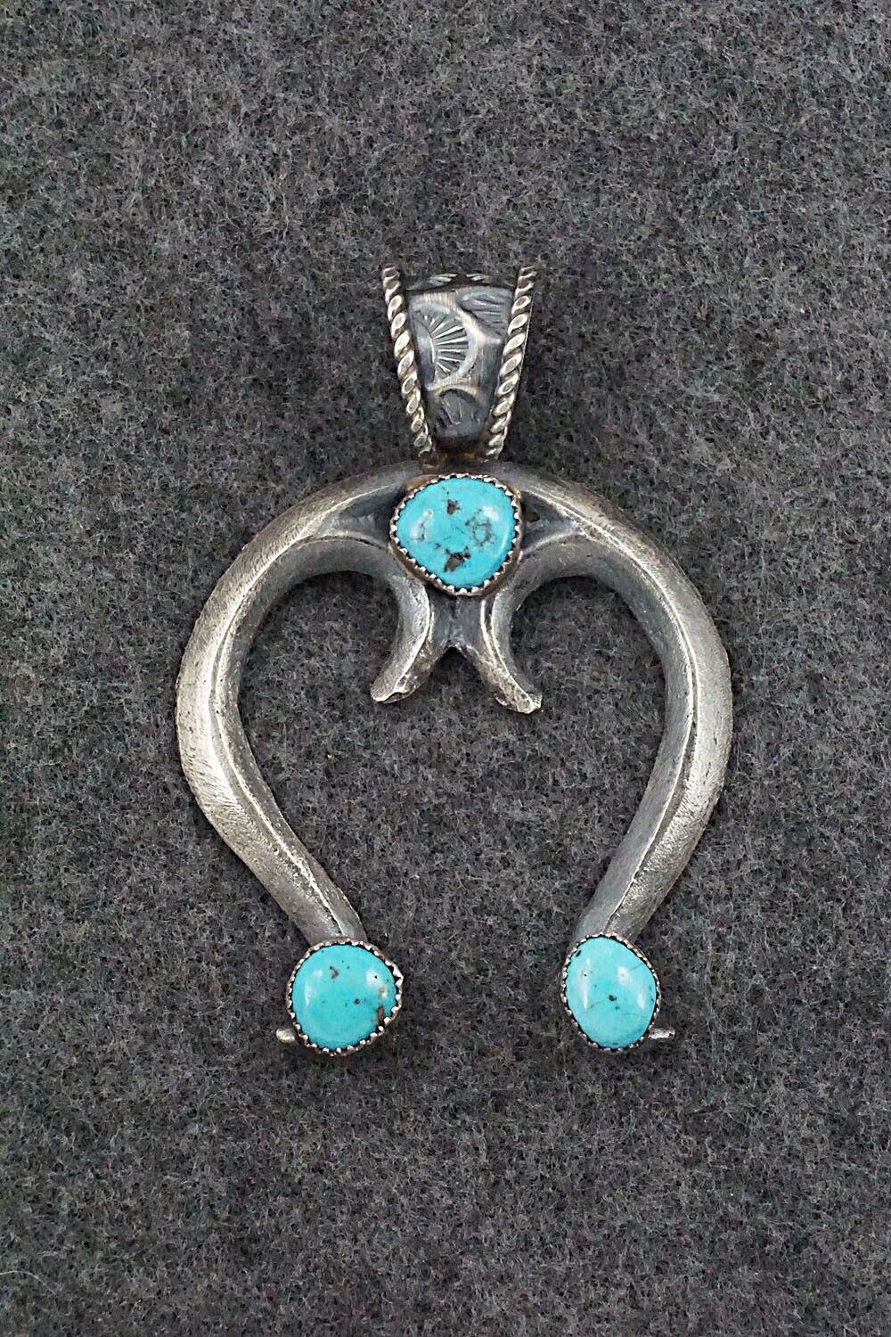 Turquoise and Sterling Silver Pendant - Gilbert Martin