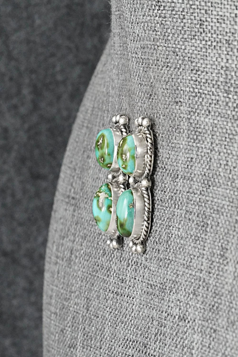 Turquoise & Sterling Silver Earrings - Rena Begay