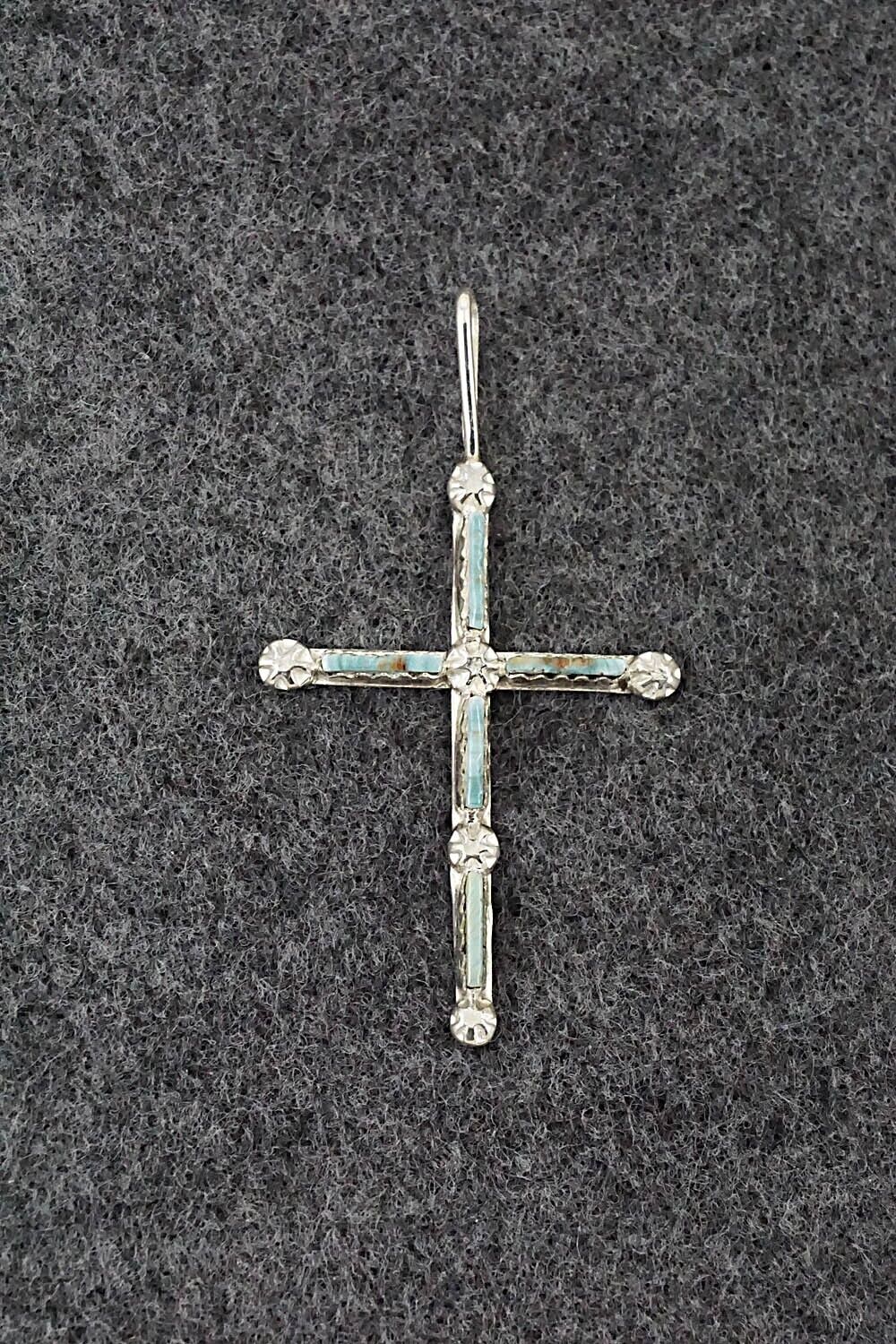 Turquoise & Sterling Silver Pendant - Diana Bellson